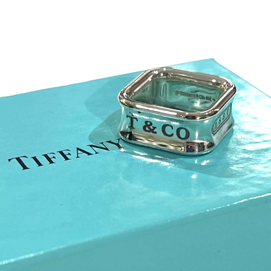 TIFFANY&CO.】【5-6号】2392希少1837 スクエアリング／シルバー925