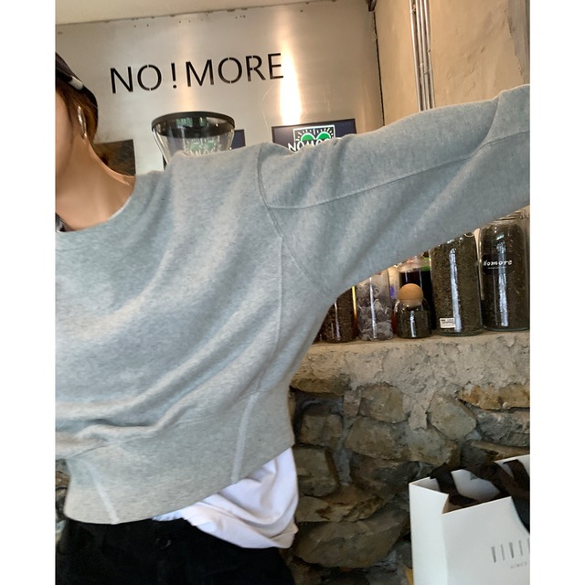 waist rib short pullover　S0208