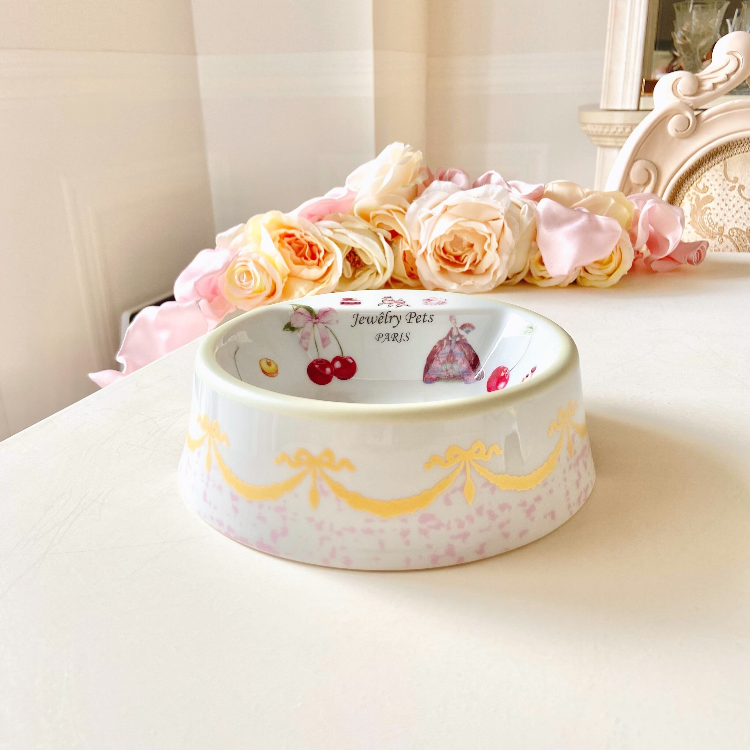 2種】お姫様なワンちゃん用 フードボウル(ツィード) | マリー