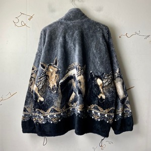 vintage 1990’s MAZMANIA fleece jacket “horse”