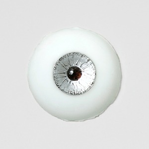 Silicone eye - 11mm Metallic White Silver