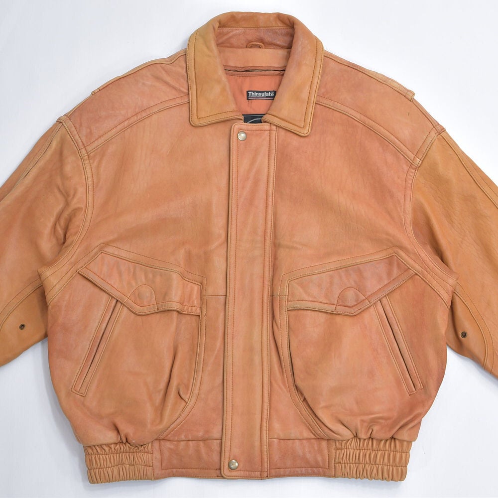 90s TANNERY WEST A-2タイプ デザイン レザーブルゾン 本革 90s TANNERY WEST A-2タイプ デザイン レザーブルゾン 本革