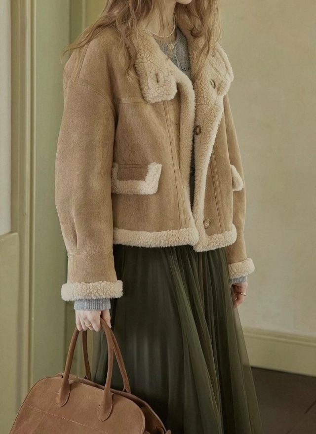 【M0193】Reversible Shearling Short Coat