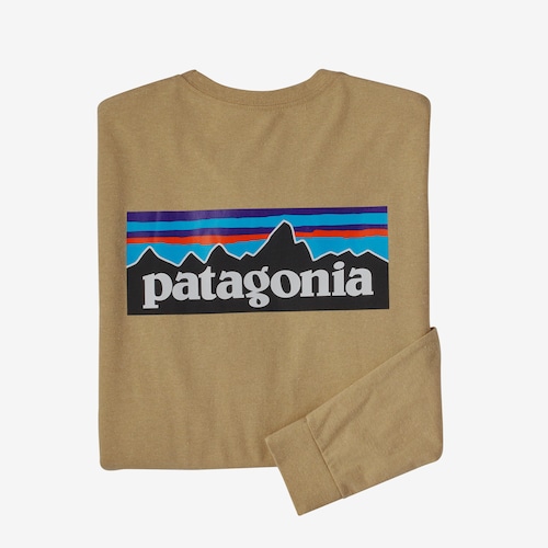 パタゴニア PATAGONIA Tシャツ 長袖 ロンT メンズ ロングスリーブ P-6ロゴ レスポンシビリティー 38518 Sespe Tan 【正規取扱店】