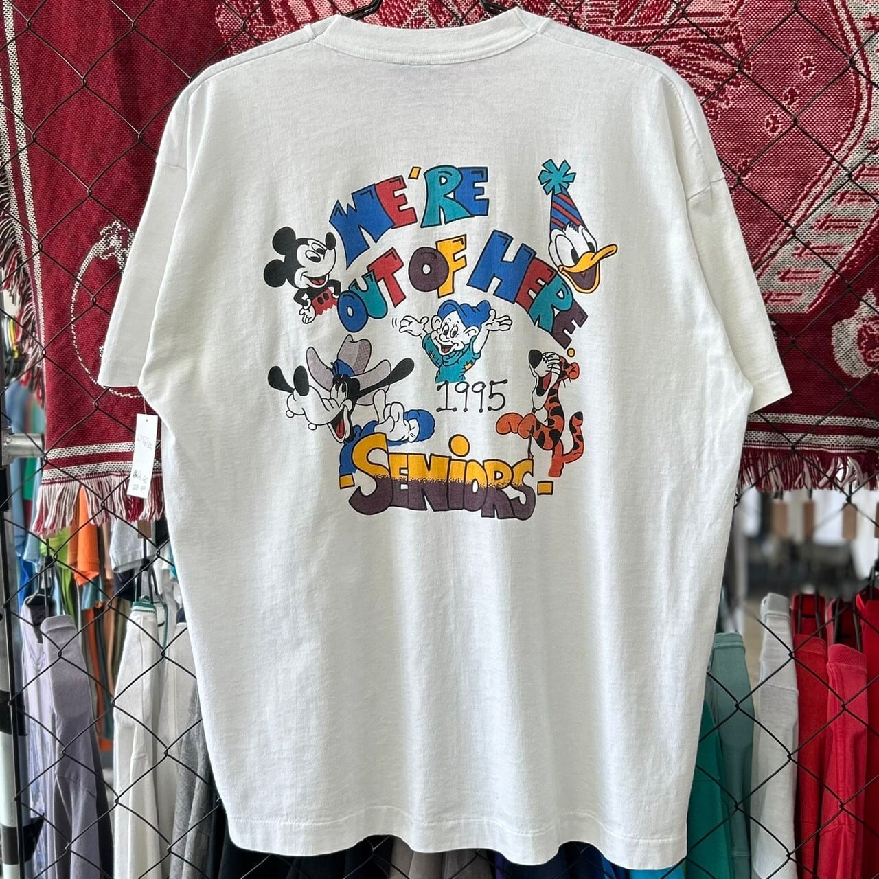 Disney vintage◇プーさん 90s シングルステッチ 半袖 Tシャツ-