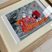 細川理衣　ガラスペン画ポストカード額装「ポストカード & casa ruaオリジナル額縁」［2104200000261］