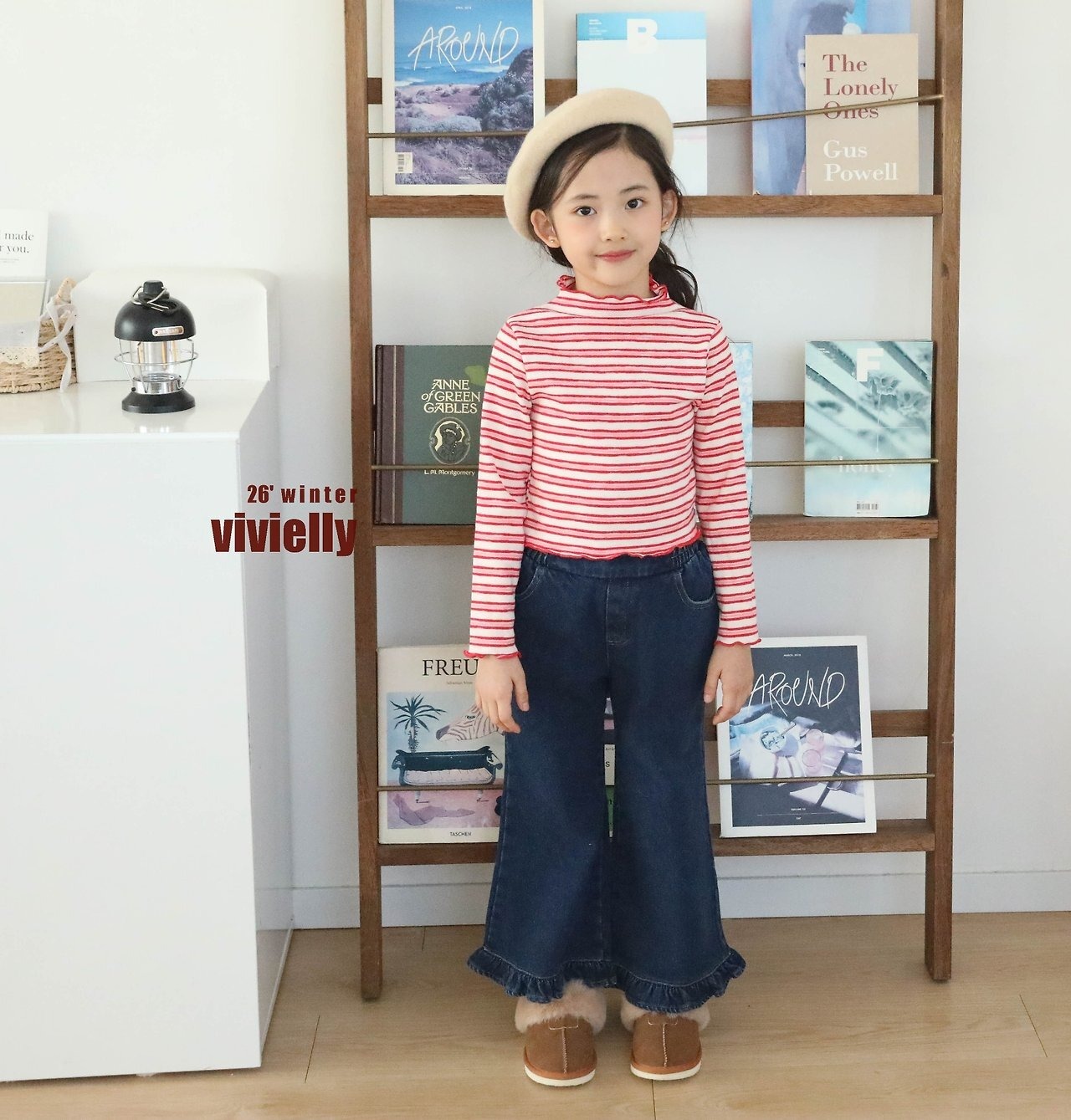 vivielly［取寄］jane frill denim pants 26winter