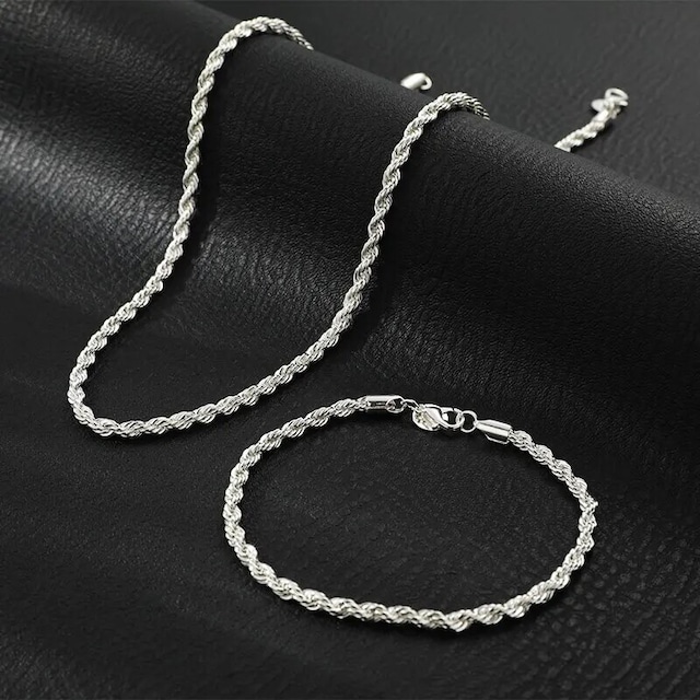 シルバーネックレス＆ブレスレットset