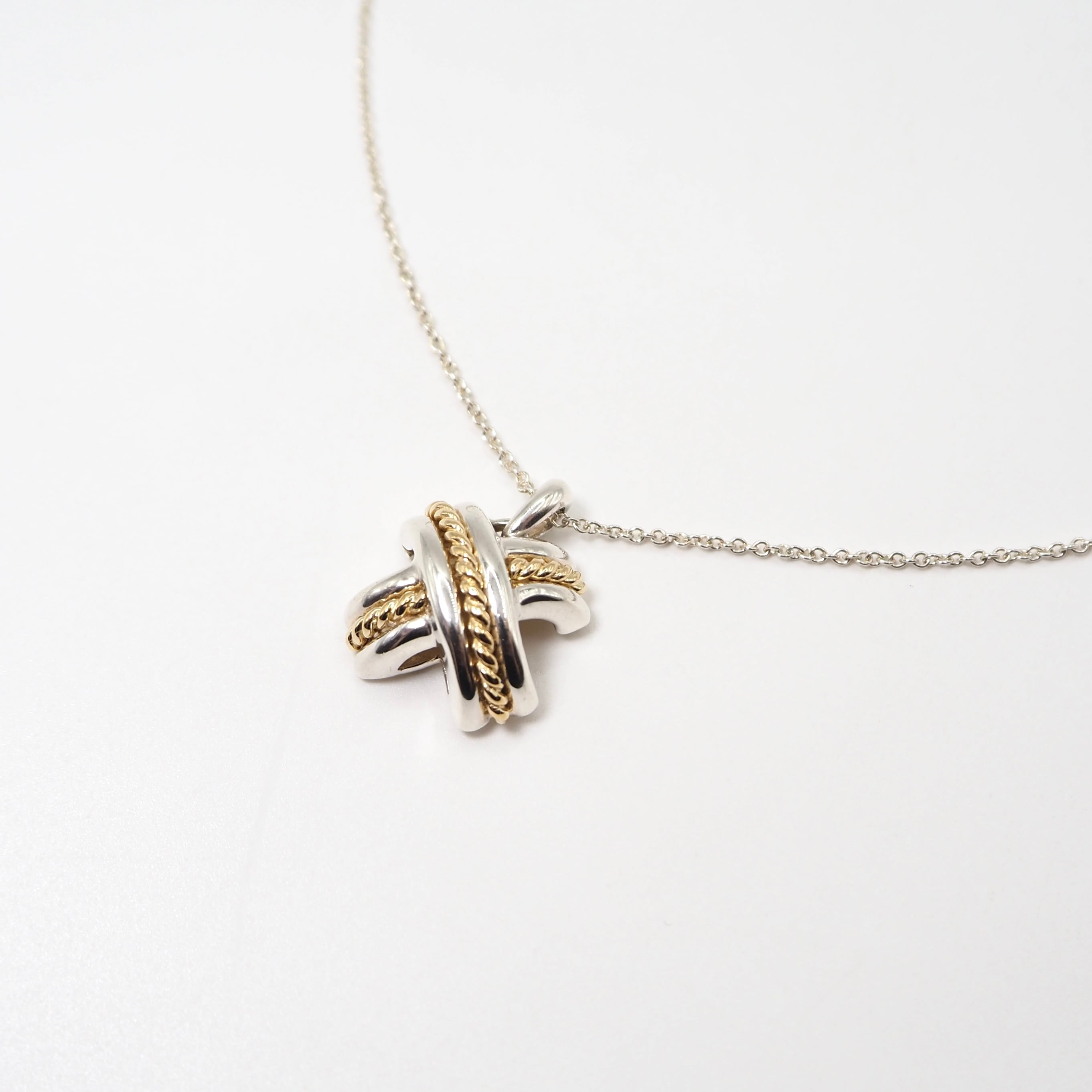 Tiffany&Co. シグネチャー コンビ ネックレス シルバー925 K18
