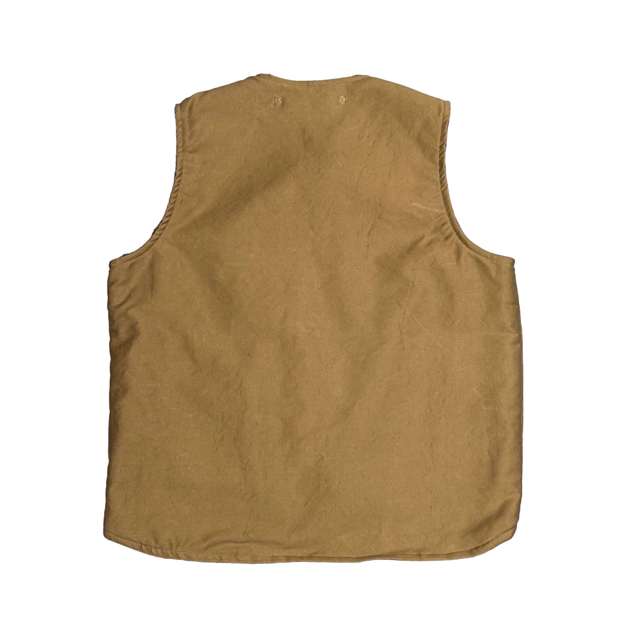 NIGEL CABOURN / DECK VEST - REVERSIBLE Khaki Dark Navy NIGEL CABOURN / DECK VEST - REVERSIBLE Khaki Dark Navy