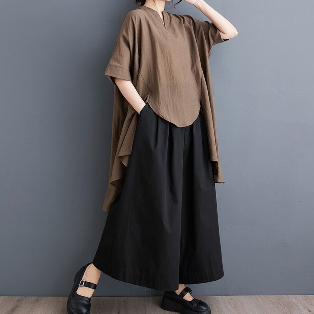 アシンメ チュニック ブラウス  30206