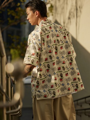 PAXOM CAMP VINYL GRAPHIC SHIRT / キャンプヴィンテージグラフィックシャツ