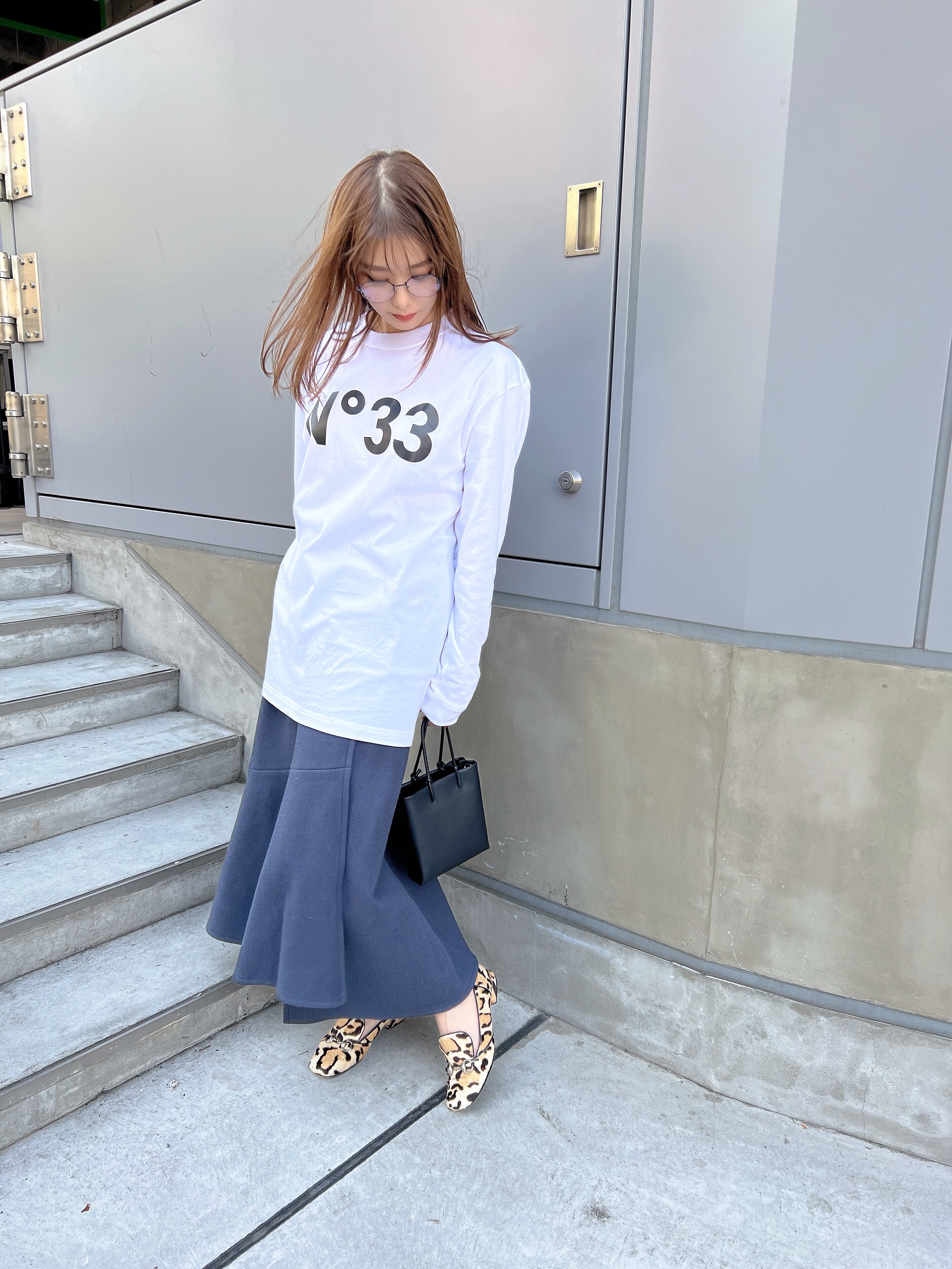 N°33ロングスリーブTシャツ (WHITE・白) | NUMBER33 (ナンバーサーティ