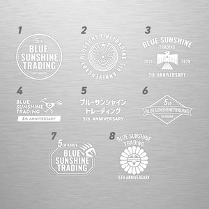 BlueSunshineTrading 5周年アニバーサリーステッカー（White）