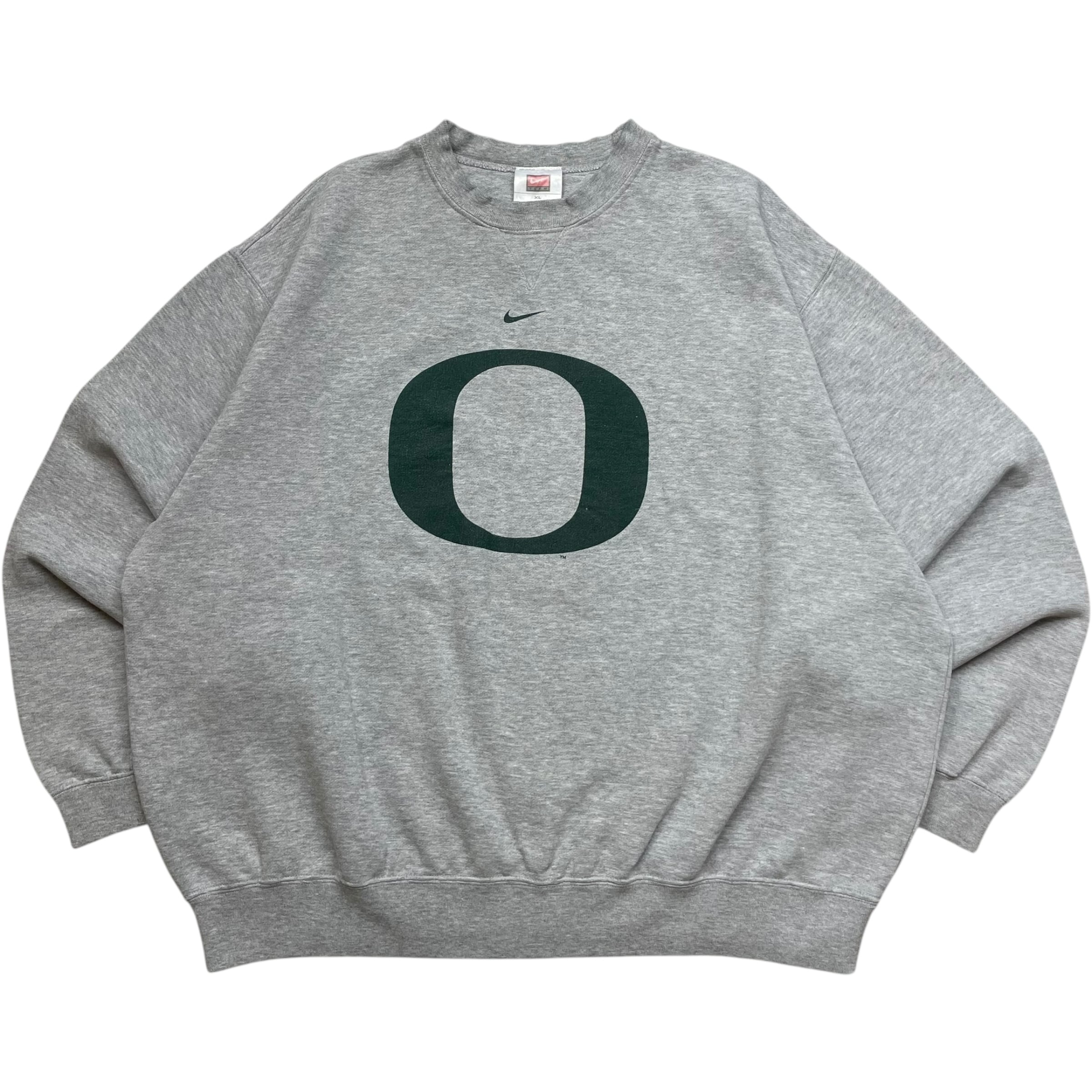 《XL》NIKE ナイキ スウェット カレッジロゴ フロントプリント オレゴンダックス グレー no.9488