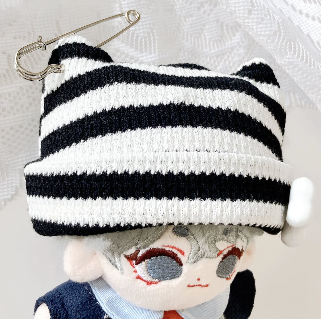 ボーダー猫耳ニット帽&トップスセット 10cm用 TGMC-1301 | 推し活