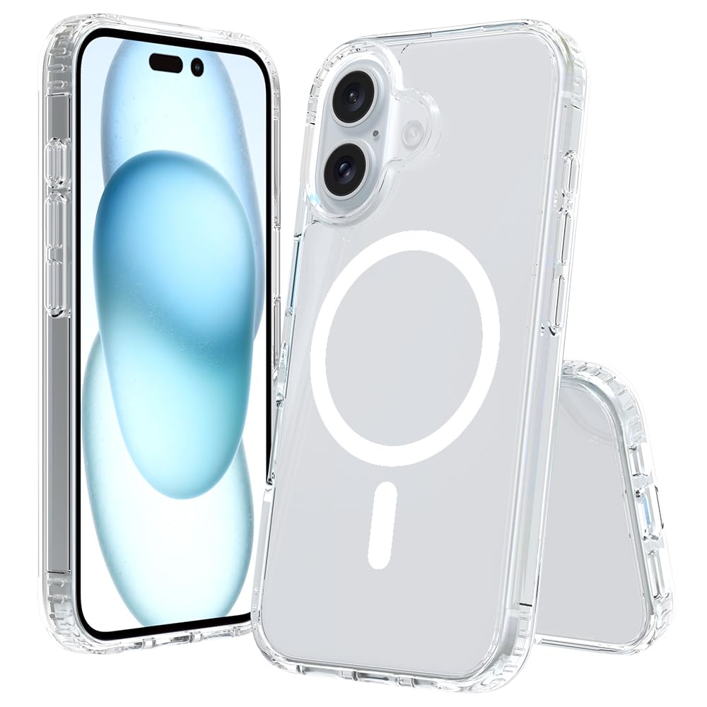対応 iPhone 16 ケース カバー 透明シェル MagSafe対応 3倍米軍MIL規格 黄ばみ防止 ワイヤレス充電 SECXTMP16