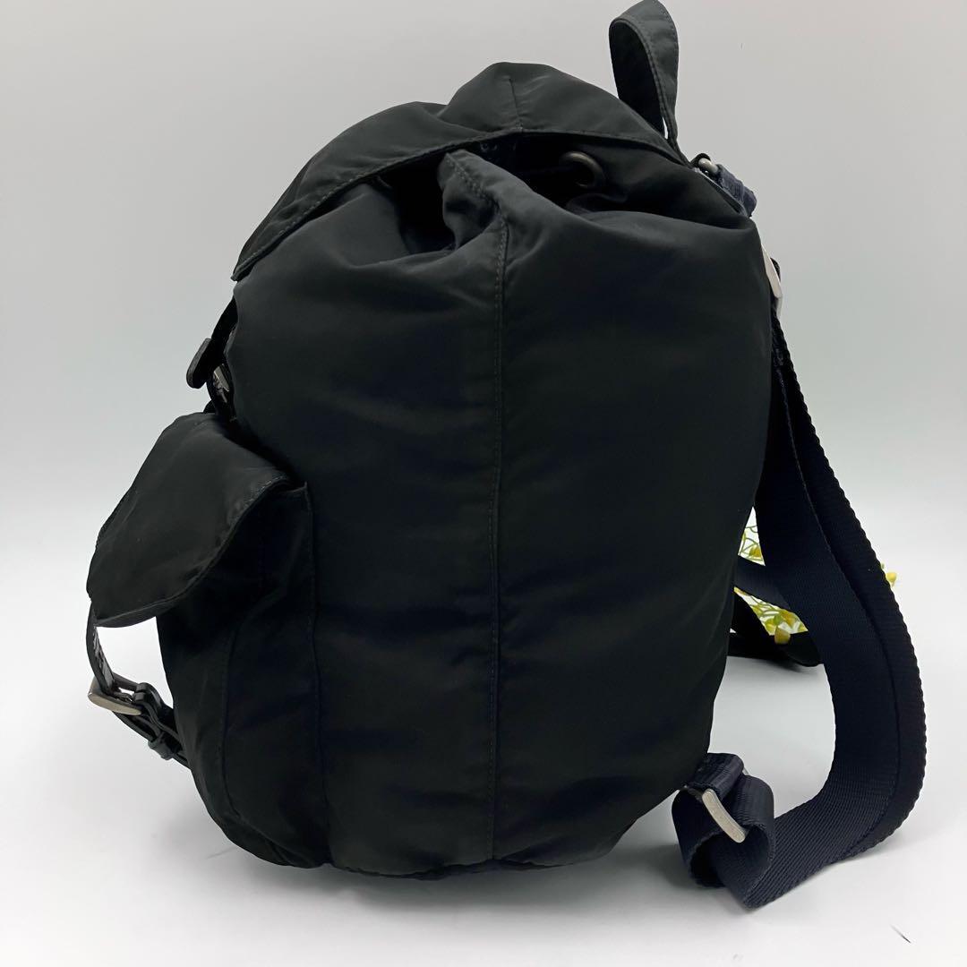 のんのんプラダ ナイロン リュック バックパック 三角ロゴ 白タグブラック PRADA - プラダ リュック バックパック 三角ロゴ 巾着 白タグ 黒