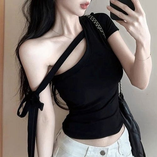 asymmetry off shoulder tops / l0772