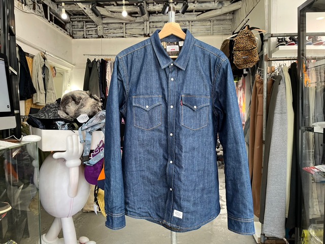 Supreme × LEVIS DENIM QUILTED SHIRT DKDENIM LARGE 44358