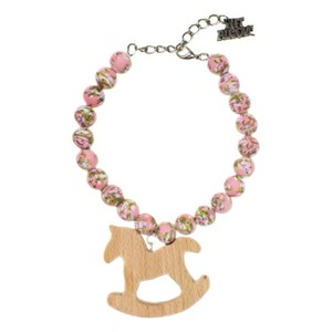 [nit alcove] Beaded Oak Pendant Necklace