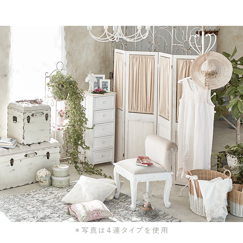 シャビーウッドファニチャー パーテーション 3連タイプ アンティーク