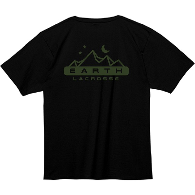 Earth Lacrosse cotton tee|Black