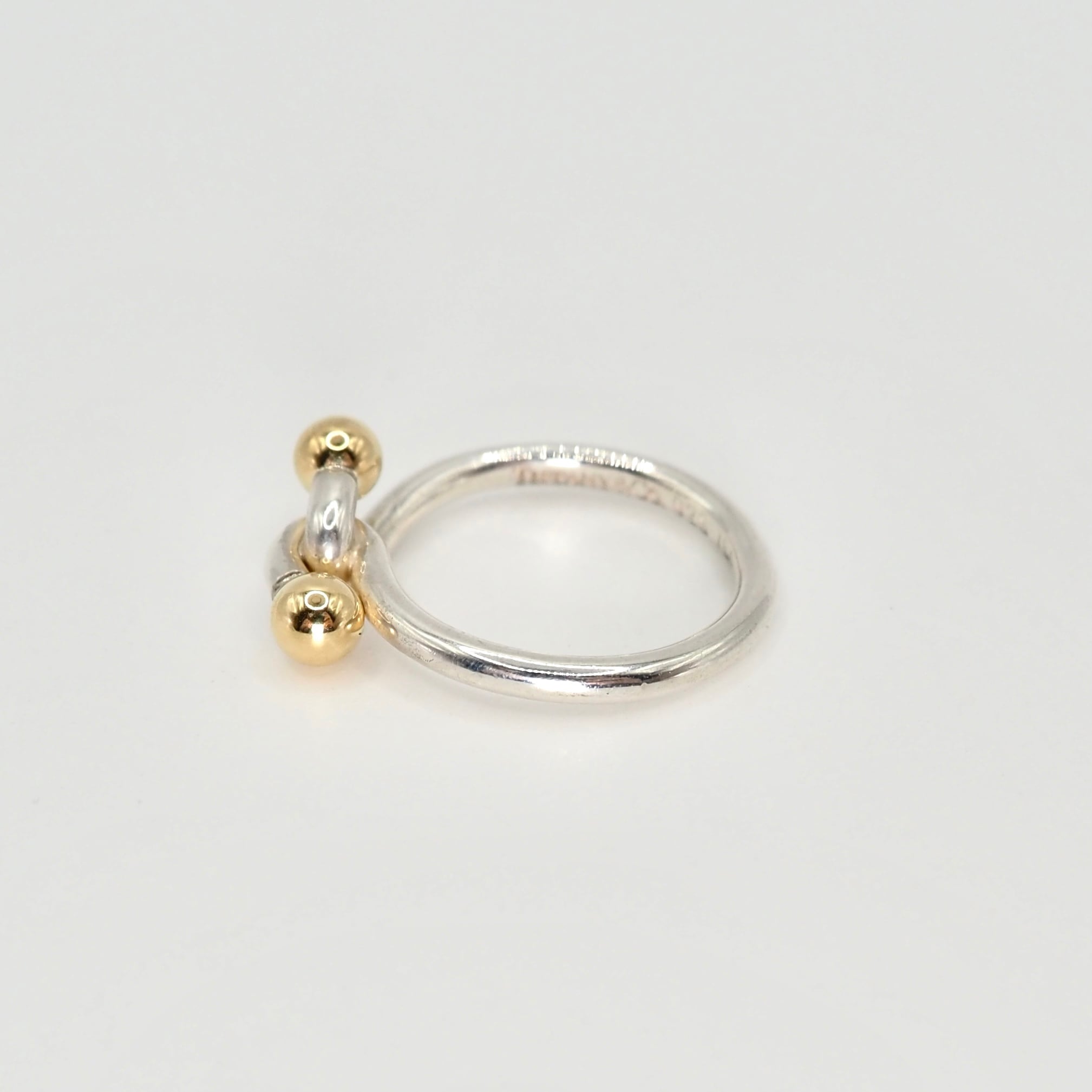 Tiffany&Co. 約7号 ラブノットリング シルバー925 K18 ティファニー