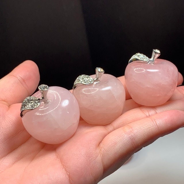 5個セット♪とっても可愛い♪ローズクォーツりんごさん♪