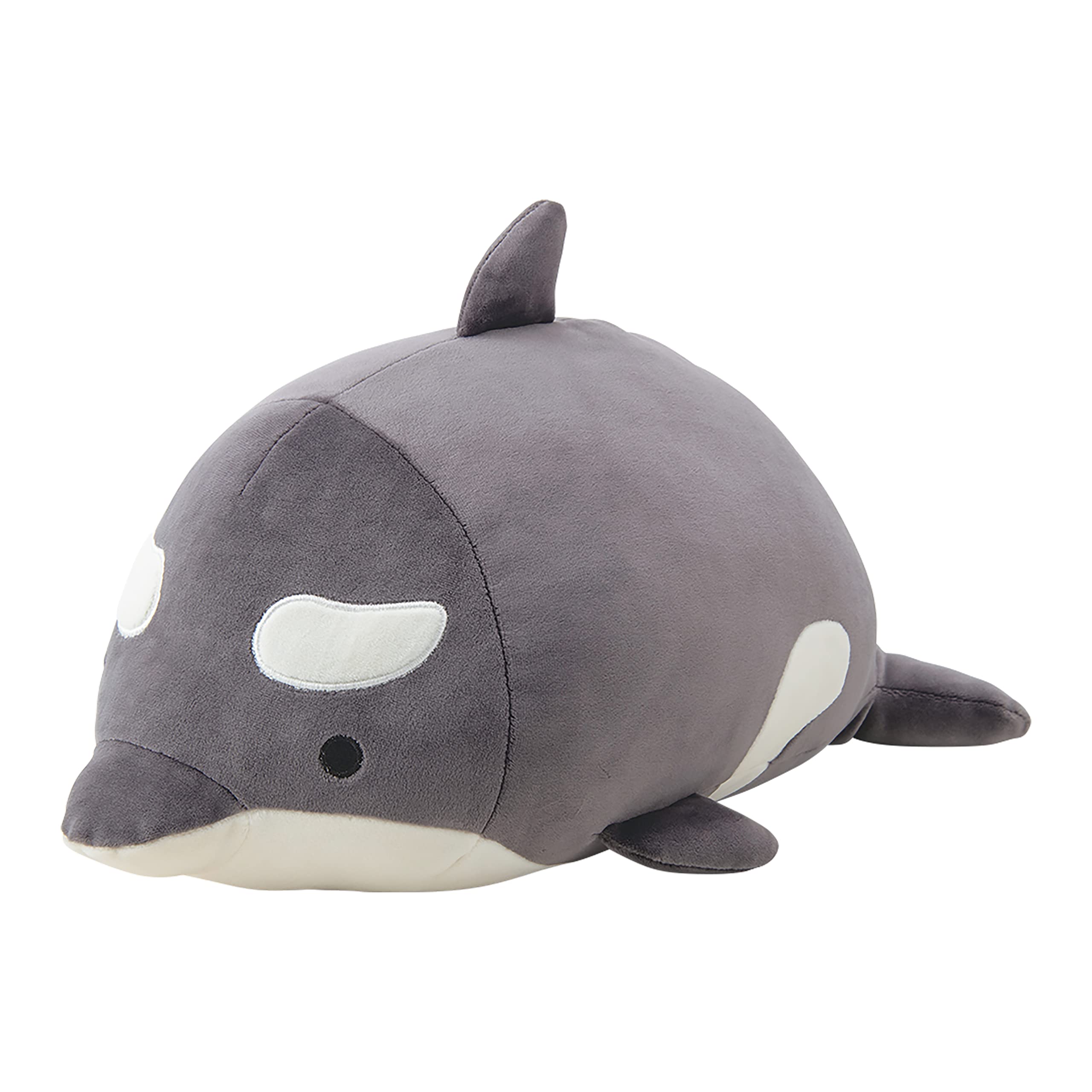 【努力特価】りぶはあと ボルスター マシュマロアクアミエ シャチ (全長約27cm) ぬいぐるみ 腰当て 98205-73