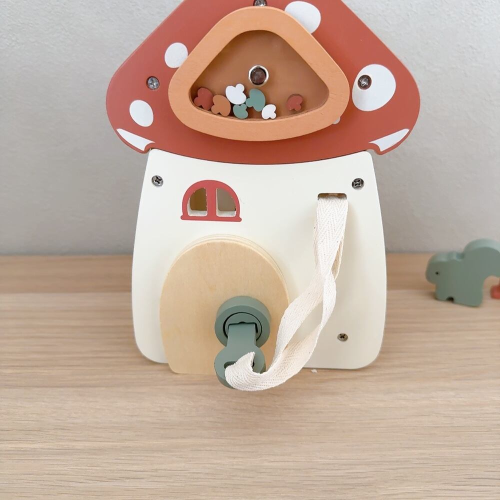 きのこハウス 木製おもちゃ アクティビティトイ 仕掛けおもちゃ 知育