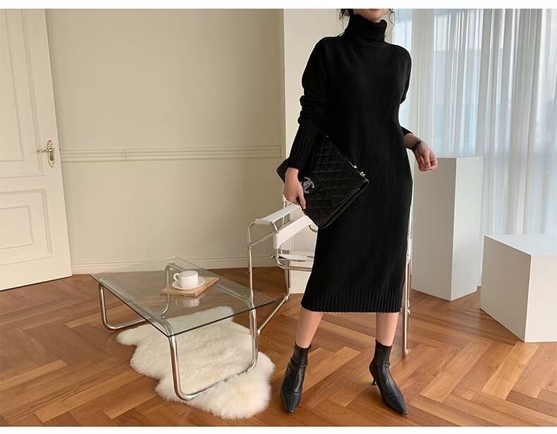 タートルネックニットワンピース　AJ1079-2005