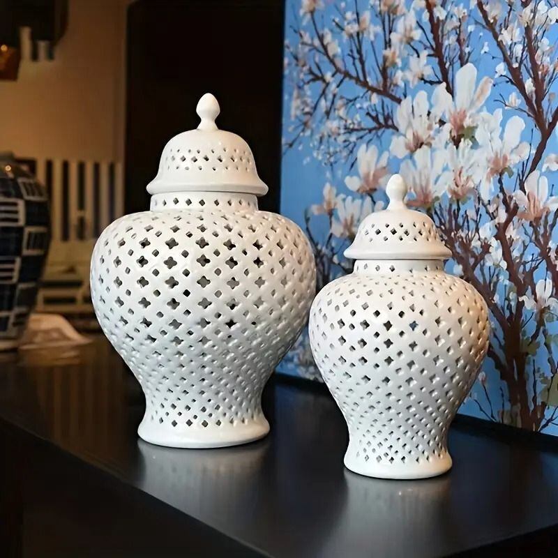 小物入れ フラワーベース 蓋付 花瓶 飾り壺 インテリア雑貨 装飾品