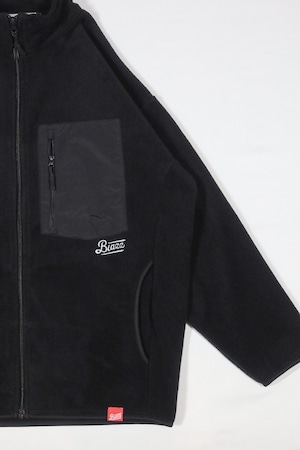 LOGO PATCH MICRO FLEECE JACKET [BLACK]