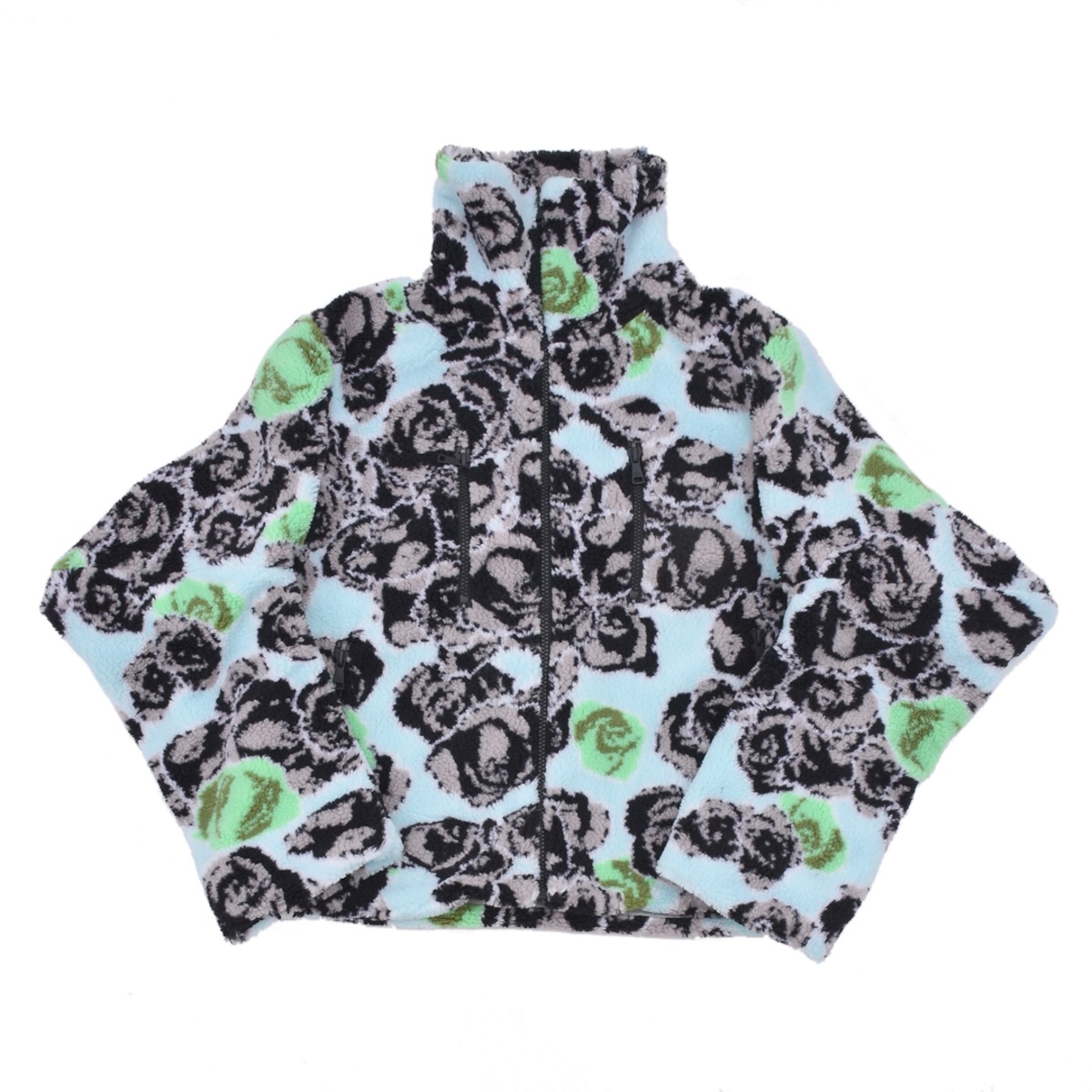 NATASHA ZINKO】PRINT FLEECE JACKET(BLUE) | AYIN