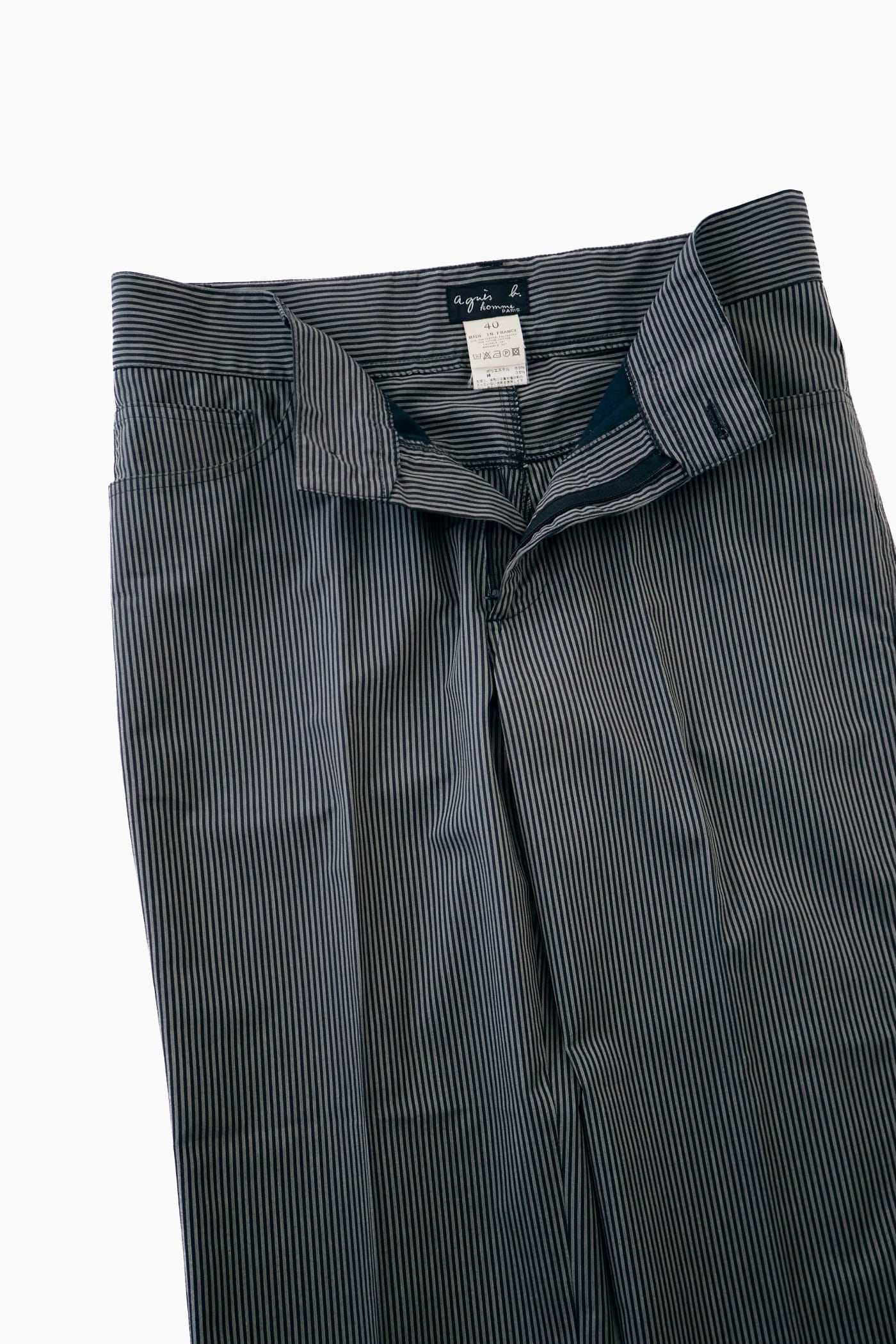 アニエスベーサンライズ期】 フランス製 agnesb. homme STRIPE SLACKS