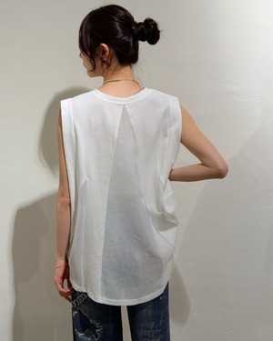 バックメッシュ切り替えトップス