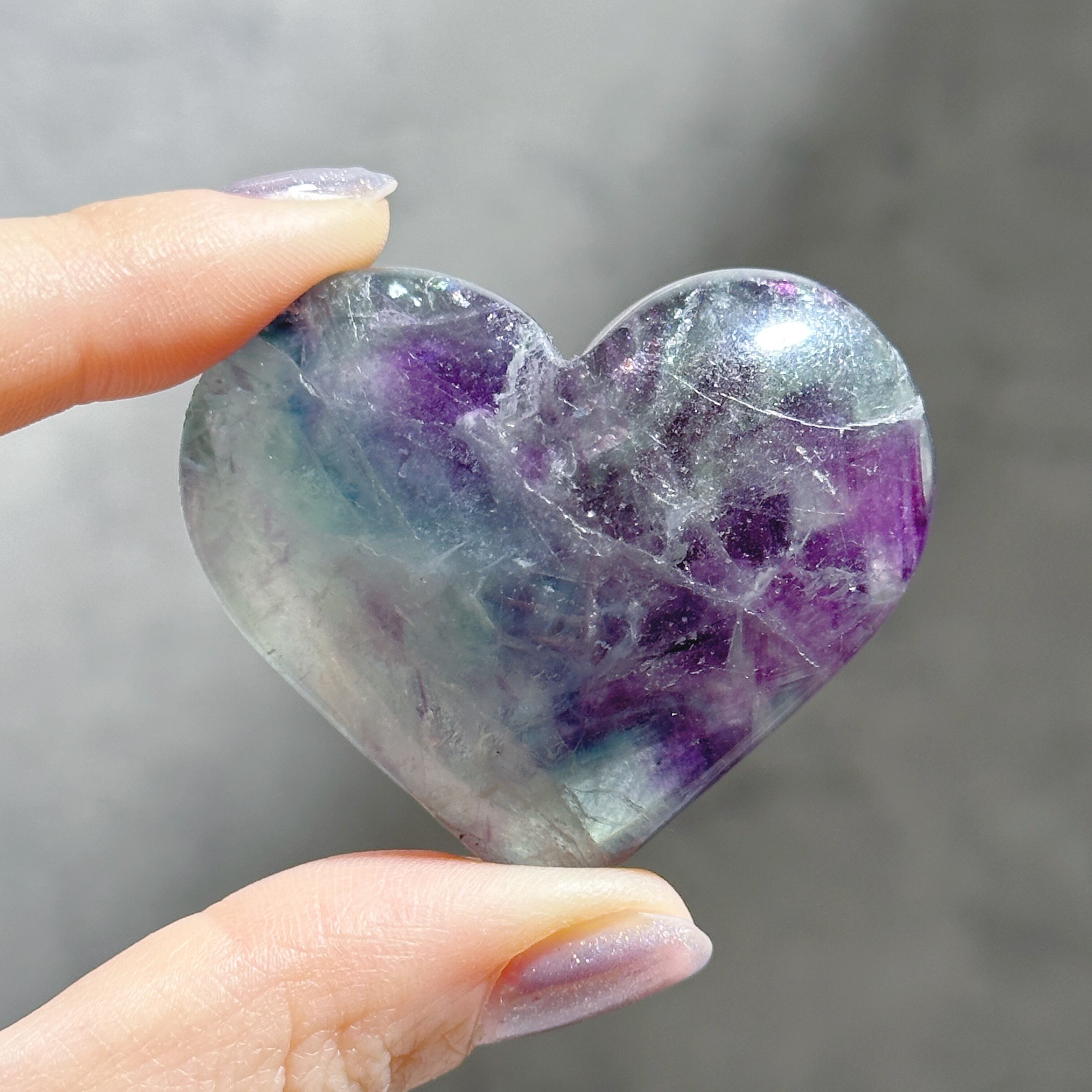 レインボーフローライト ハート23◇ Rainbow Fluorite ◇天然石・鉱物・パワーストーン