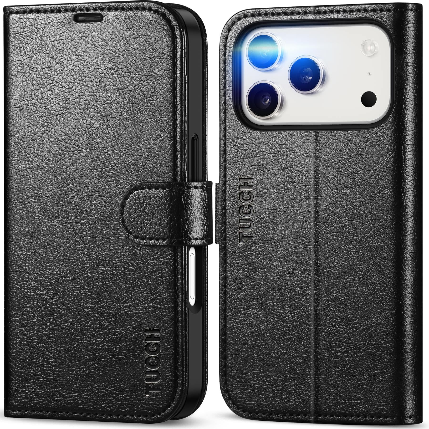 TUCCH iphone 18 Pro 対応 ケース 手帳型 iPhone17Pro用カバー 2026年発売 6.3インチ テクスチャー グラファイト