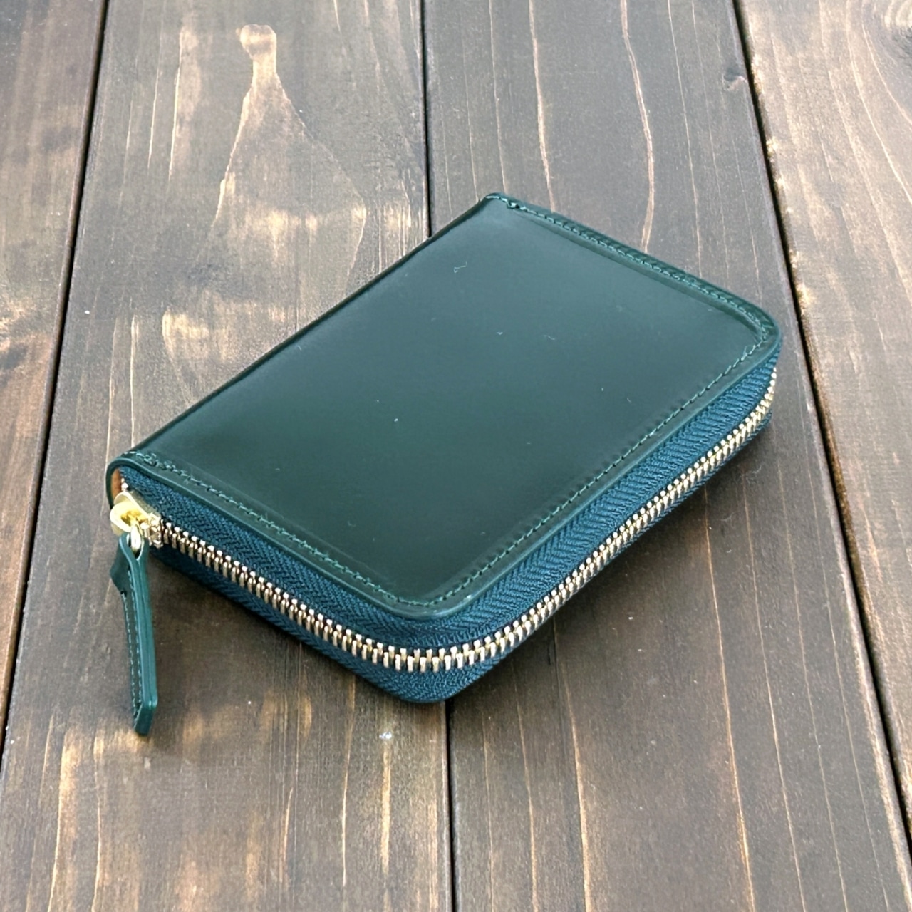 レーデルオガワ コードバン ミドルウォレット グリーン