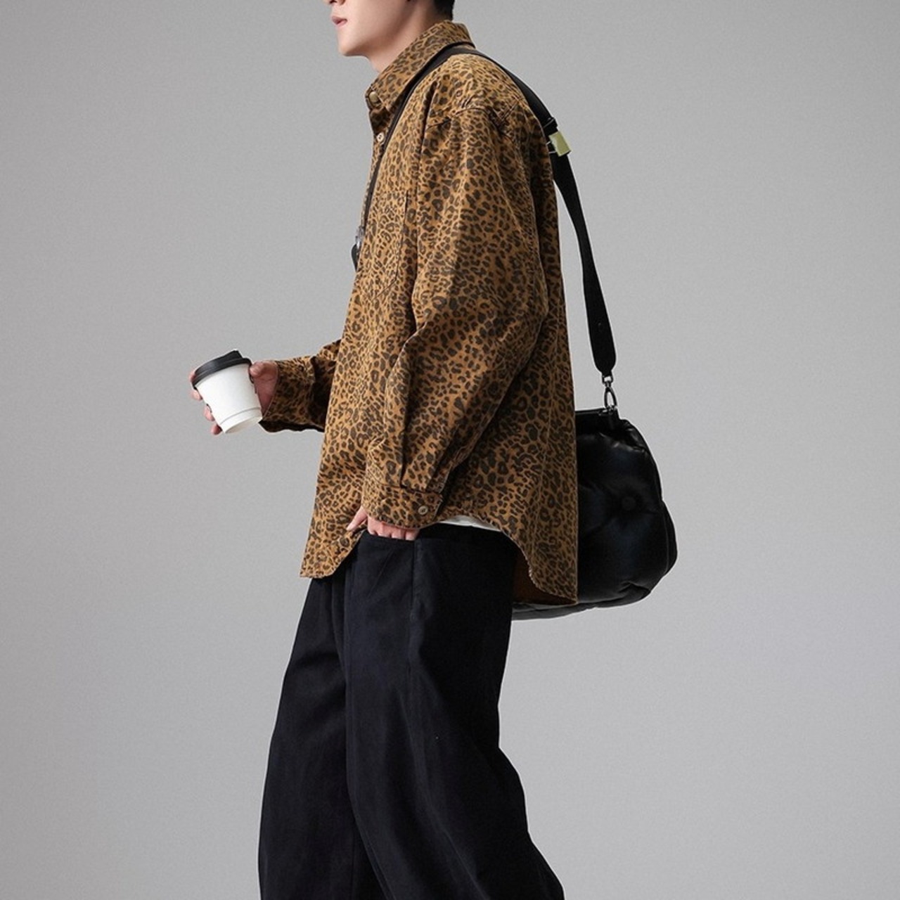 Patch Pocket Long Sleeve Oversized Shirt ◇2color H0861