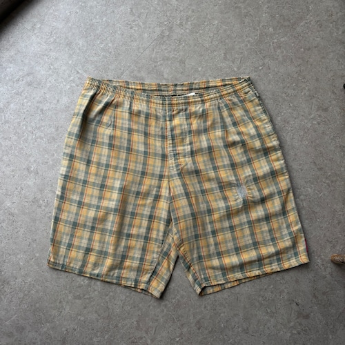 90s STUSSY cotton easy shorts "check" 【仙台店】