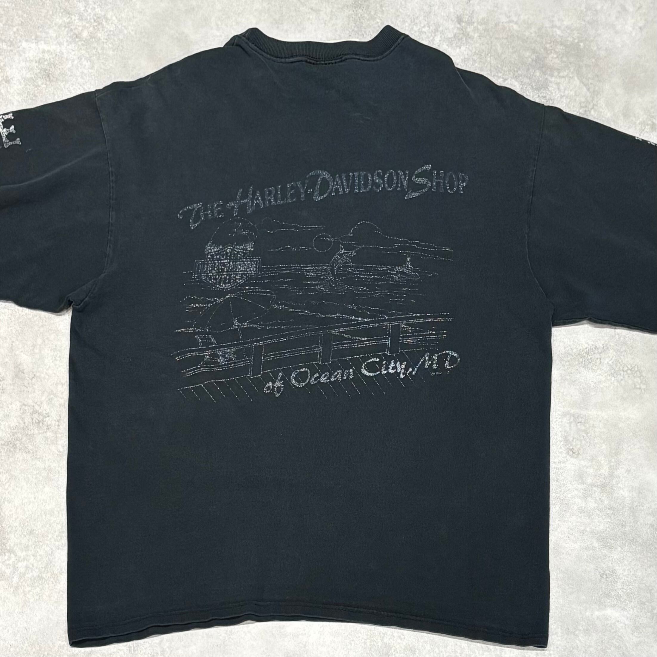 00's Harley-Davidson Bad to the Bone Long sleeve T-shirt LARGE