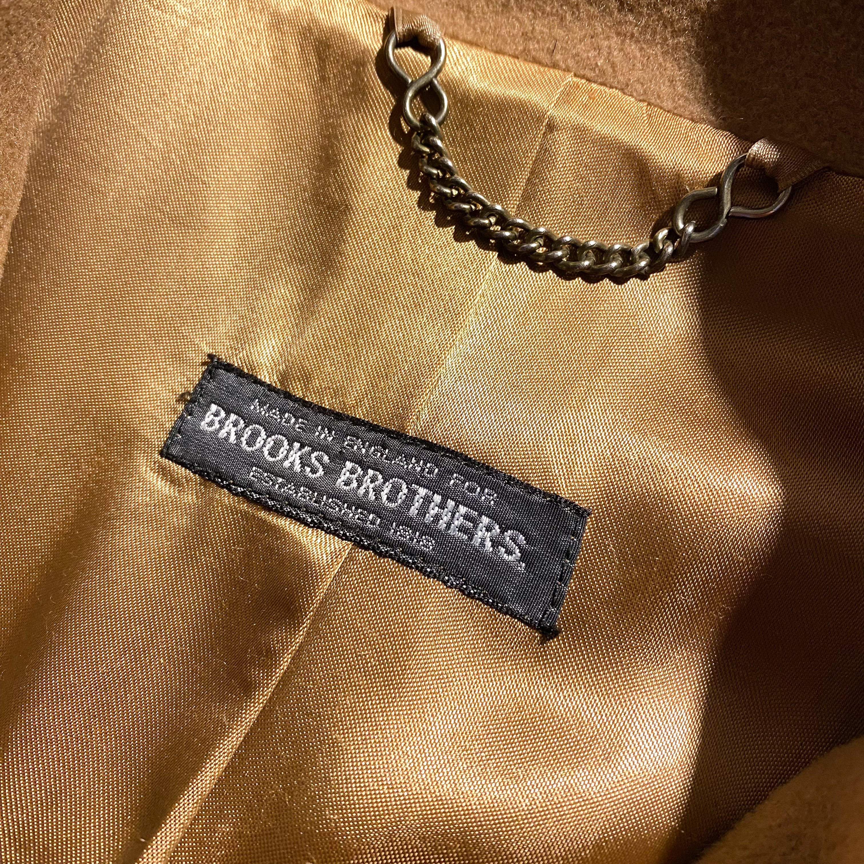 70〜80's イギリス製 Brooks Brothers Wool Balmacaan Coat 40 / ブルックスブラザーズ ウール  バルマカーン ステンカラー コート ロングコート 古着 ヴィンテージ