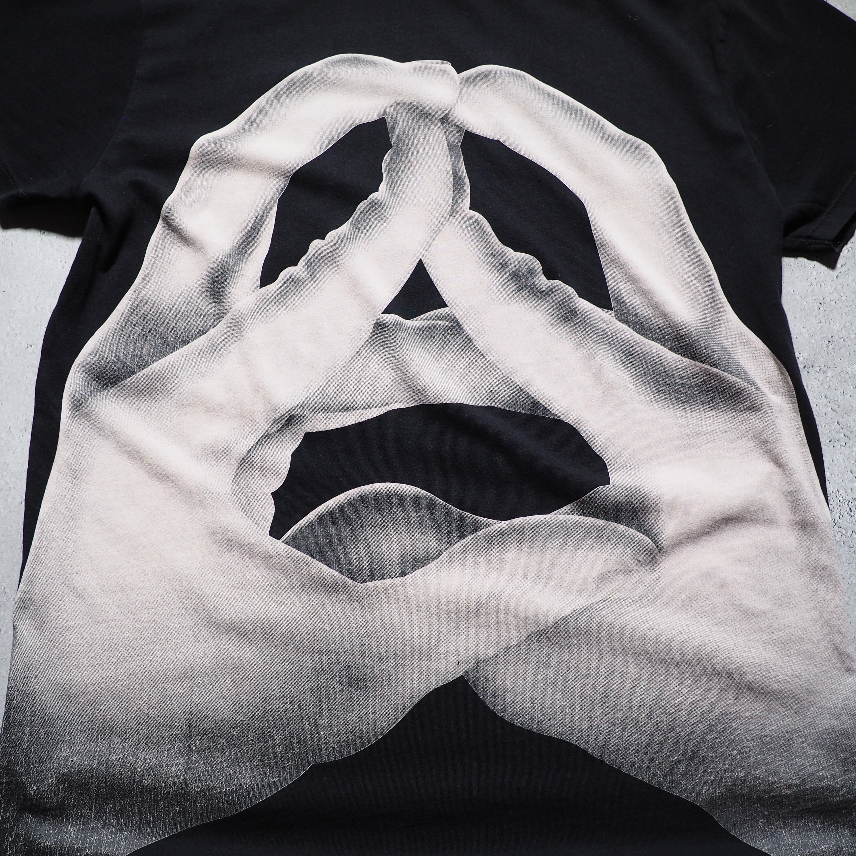 ” SIXPACK FRANCE ” Hand printed Black SS Tee