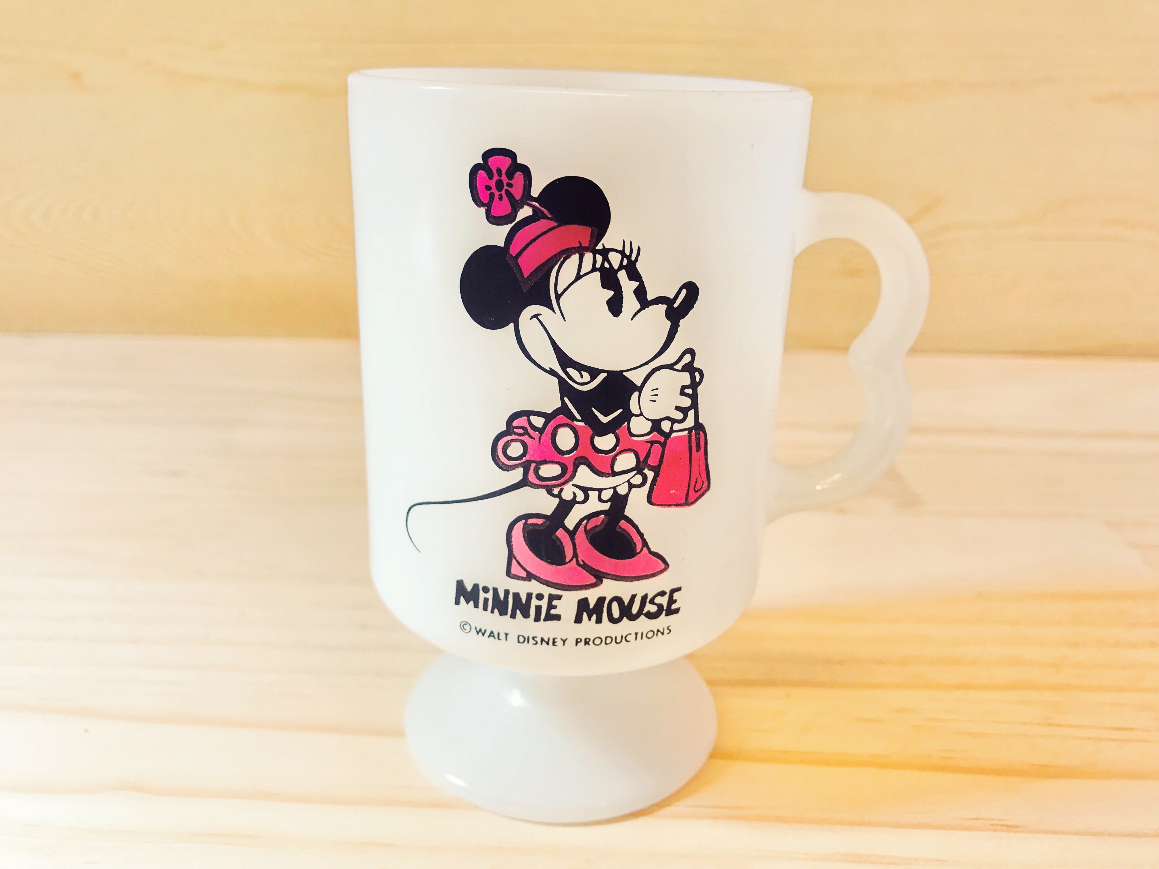 FEDERAL ミッキー＆ミニー フッテッドマグ ペア FEDERAL] ディズニー ミニー 足つきマグ ミルクガラス | アメリカ