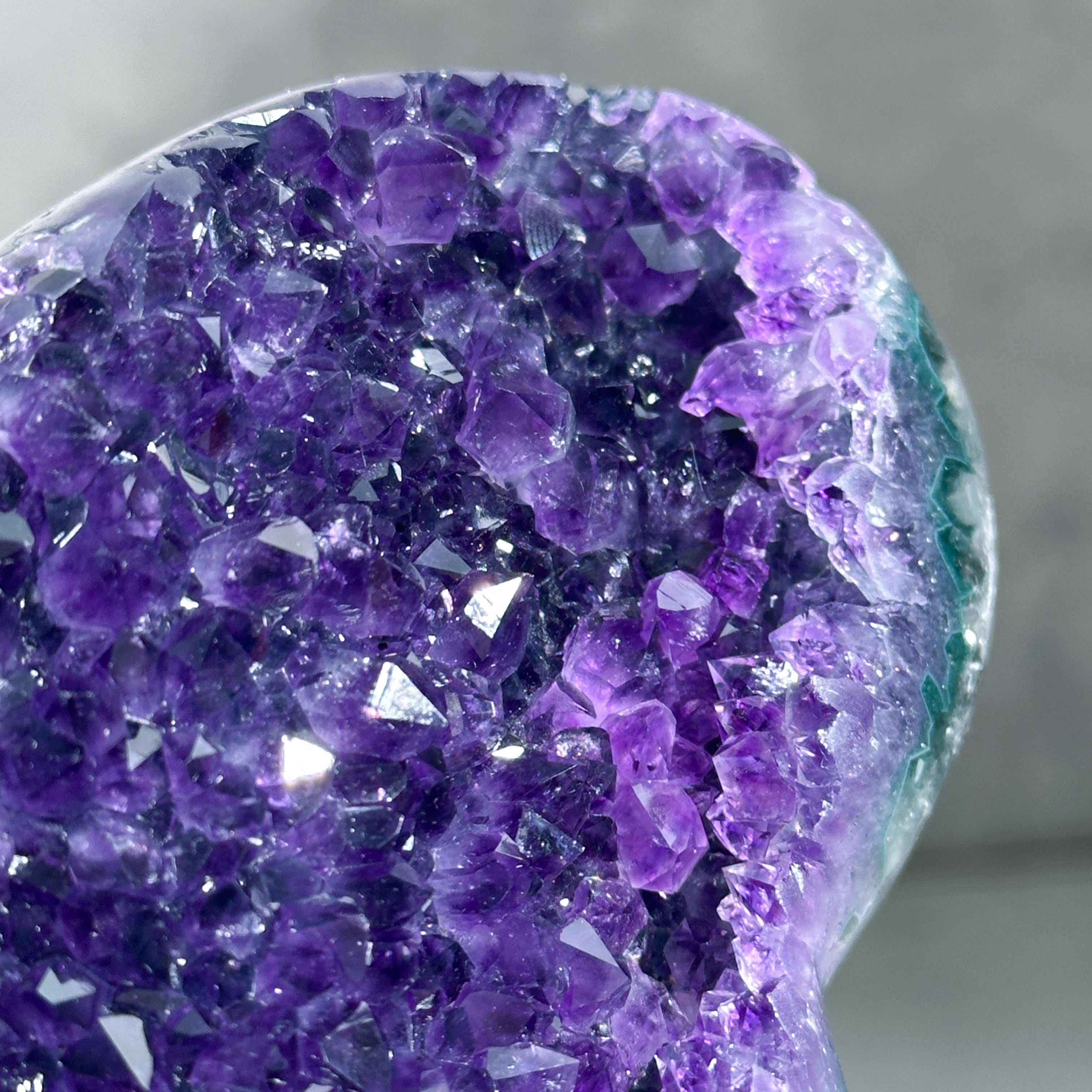 【健康・長寿・子宝】瑪瑙ハートアメジスト⭐️台座付き N72 ウルグアイ産アメジスト ハート14◇ Amethyst ◇天然石・鉱石