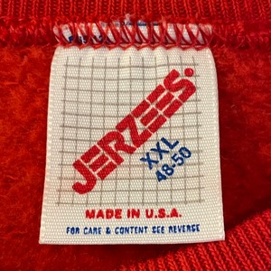 【JERZEES】80s 90s USA製 プレーン オーバサイズ ビッグサイズ ゆるだぼ 2XL スウェット トレーナー アメリカ古着