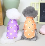 マーガレット模様の長袖カットソー