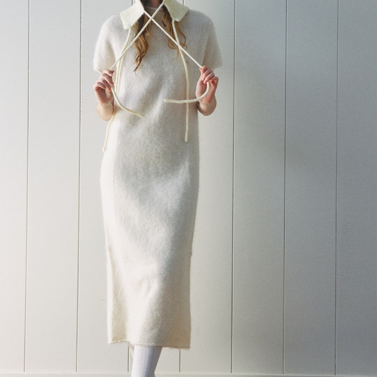 Fuzzy Knit Sleeveless Dress T3716